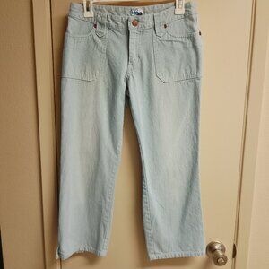 Women's Jrs Y2K Tilt Blue White Striped Crop Skate Pants Size 3